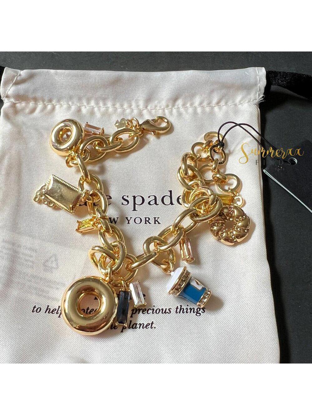 Kate Spade Coffee Break Donut Charm Bracelet - Picture 6 of 7